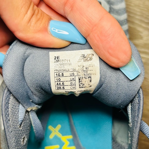 Men's New Balance Fresh Foam M860T11 Ocean Grey/Virtual Sky - sz 10.5 - Picture 7 of 7